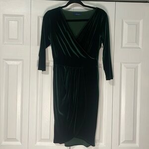 Green Velvet Dress
